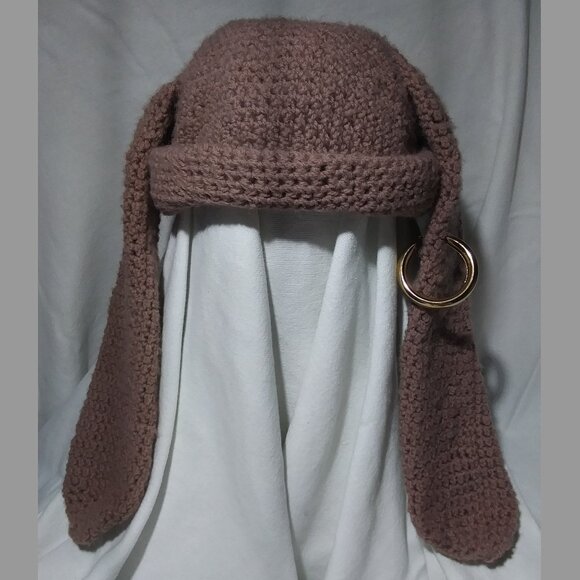 Custom Crochet Bunny Hat in Any Size or Color (Earring Not included) main image 3